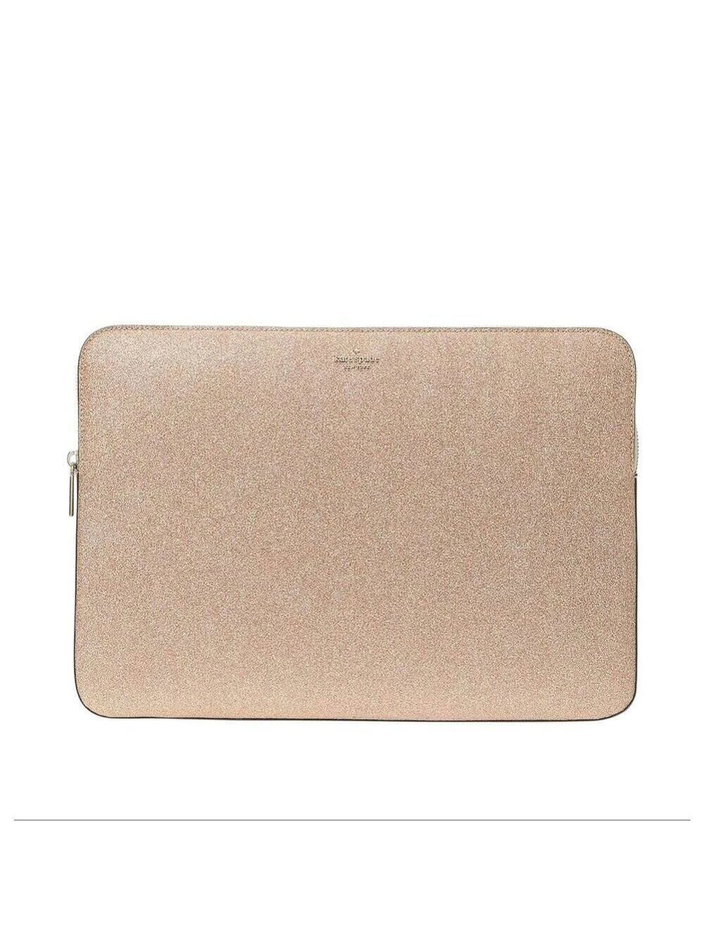 Kate Spade Laptop Sleeve 15" Tinsel Glitter Rose Gold